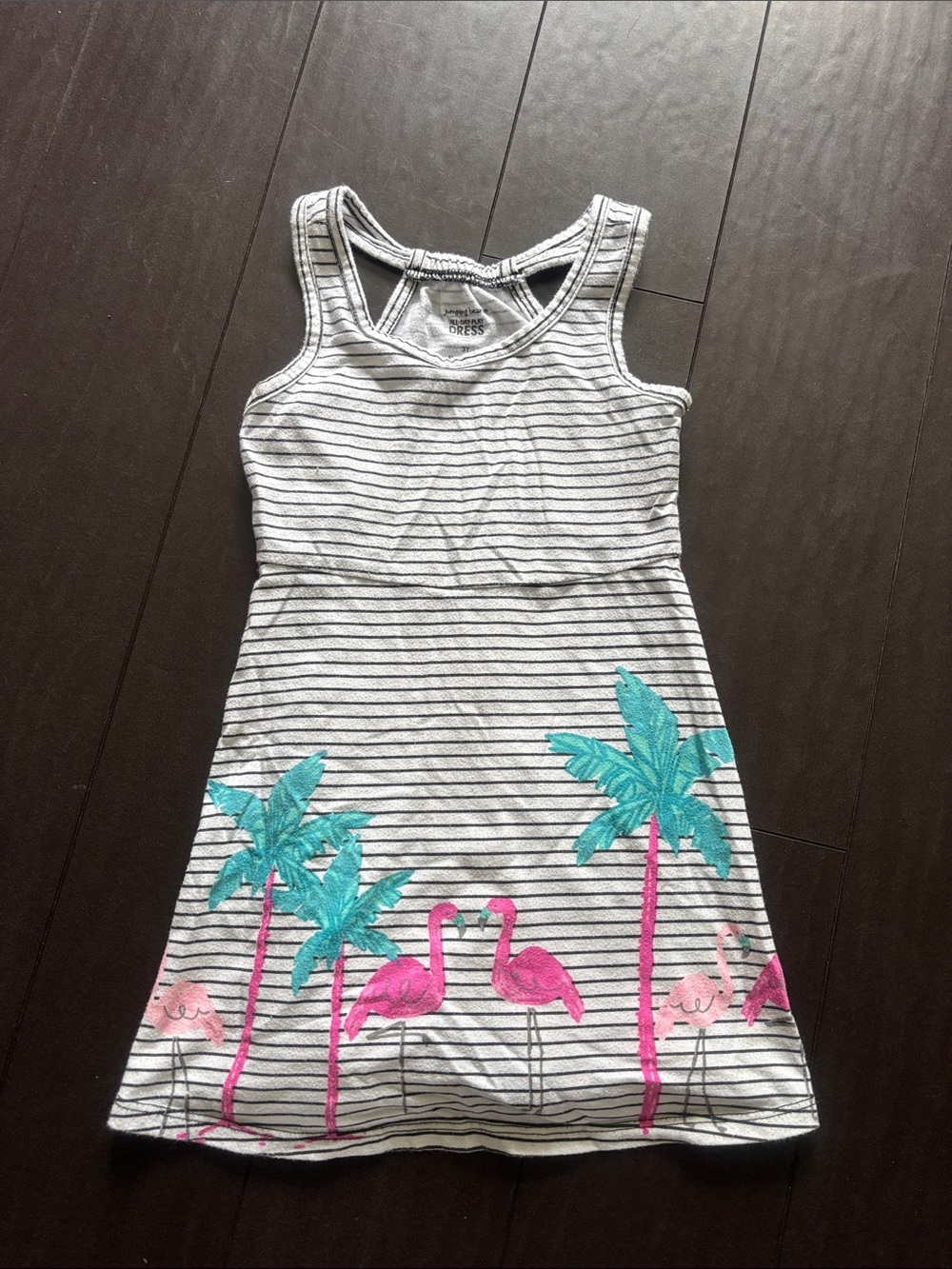 jumping beans White and Black Striped Tank Dress